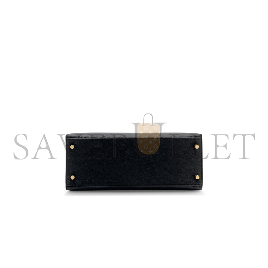 H**mes a black epsom leather kelly 28 with gold hardware (28*22*10cm)